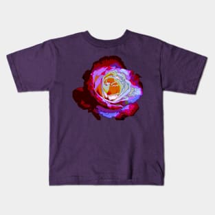 Rose with Raindrops Digital Version Kids T-Shirt